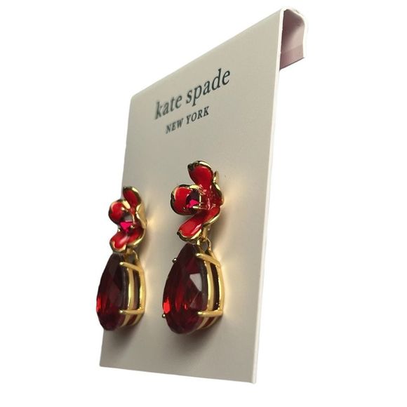 ⭐️Host Pick⭐️ 🆕 Kate Spade: Blushing Blooms Flower Drop Earrings With Dust Bag - Picture 8 of 11